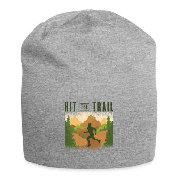 Courir dans la forêt Course en sentier Coureurs Jogging Joggers - Bonnet en jersey - gris chiné - Devant