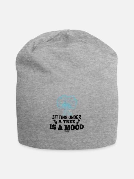 Botanik Wald Entspannung Therapie - Jersey-Beanie - Grau meliert