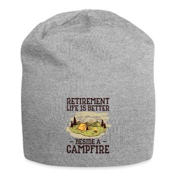 Ruhestand Leben Camping Outdoor Reisende Camper - Jersey-Beanie - Grau meliert - Vorne