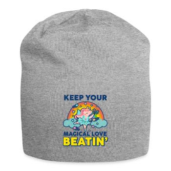 Regenbogentier singend spielend Einhorn Liebhaber - Jersey-Beanie - Grau meliert - Vorne