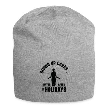 Weihnachtsferien Kohlenhydrate Foodie Fitness - Jersey-Beanie - Grau meliert - Vorne