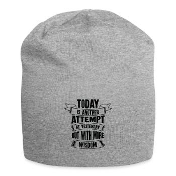 Motivational Wisdom Motivator Knowledge - Jersey Beanie - heather grey - Front