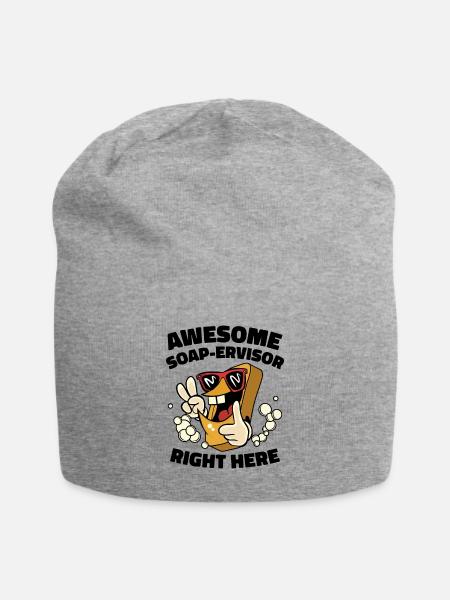 Seifenherstellung Verseifung Einseifen - Jersey-Beanie - Grau meliert