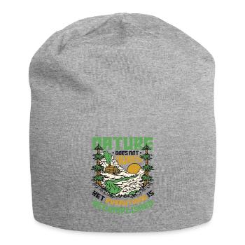 Nature is not in a hurry, nature lovers. - Jersey Beanie - heather grey - Front
