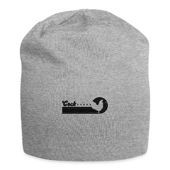 Cock Retro Roosters Pet Poultry Animals Cock Lover - Jersey Beanie - heather grey - Front