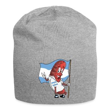 Argentinian Pork Bratwurst - Jersey Beanie - heather grey - Front