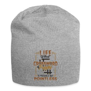 Amateurs de mots croisés Mots croisés - Bonnet en jersey - gris chiné - Devant