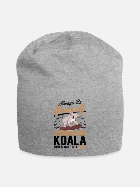 Always be yourself Koala - Jersey Beanie - heather grey