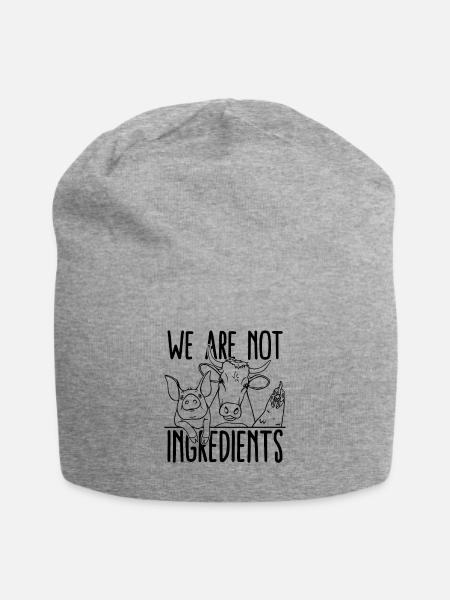 We Are Not Vegan Diet Meat Free Vegan Diet Lover - Jersey-Beanie - Grau meliert