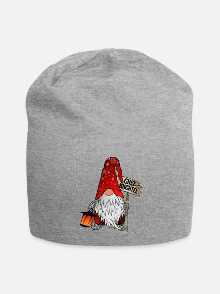 Chef Wichtel Weihnachts Gnom - Jersey-Beanie - Grau meliert