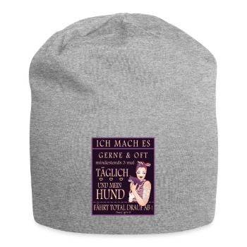 Hunde Tage gassi gehn - Jersey-Beanie - Grau meliert - Vorne