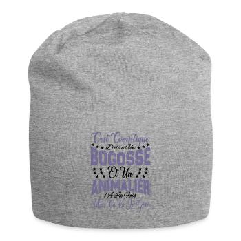 c'est compliqué d'être un Bogosse et un Animalier. - Bonnet en jersey - gris chiné - Devant