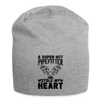A Super Hot Pipefitter Pipes Foreman Pipefitters - Jersey Beanie - heather grey - Front