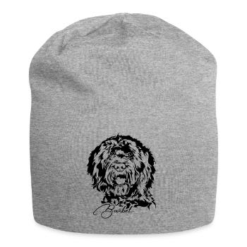 BARBET Dogs Portrait Dog Wilsigns - Jersey Beanie - heather grey - Front