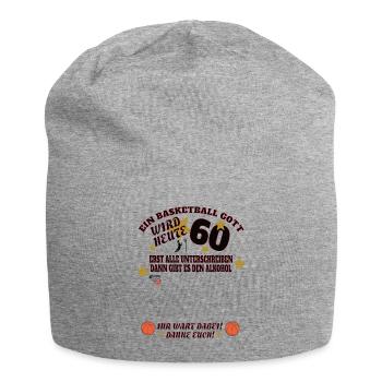 Basketball 60 Jahre Gästebuch Design - Jersey-Beanie - Grau meliert - Vorne