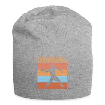 Retro Dodgeball Player Duck, Dip, Dive - Jersey Beanie - heather grey - Front