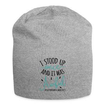 I Stood Up Once And It Was Awful - Jersey Beanie - heather grey - Front