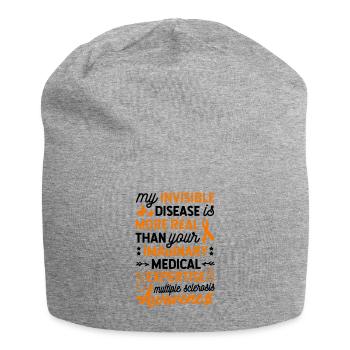 My Invisible Disease Is Real - Jersey Beanie - heather grey - Front