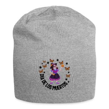 Dia De Los Muertos Hemd, Mädchen Zuckerskelett - Jersey-Beanie - Grau meliert - Vorne