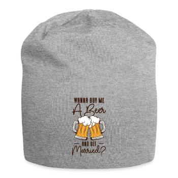 Trinken Bier Liebhaber Paar Beziehung Bier - Jersey-Beanie - Grau meliert - Vorne