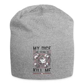 Mes dés essaient de me tuer - Bonnet en jersey - gris chiné - Devant