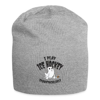 Sports de hockey sur glace Saison d’Halloween Joueur fantôme - Bonnet en jersey - gris chiné - Devant