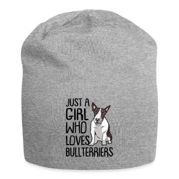Bull terrier - Bonnet en jersey - gris chiné - Devant