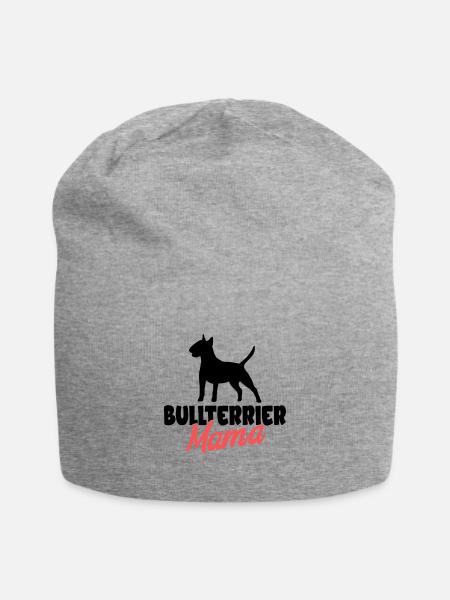 Bullterrier - Jersey-Beanie - Grau meliert