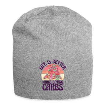 Kohlenhydrate Fast Food Leben Foodie Essen - Jersey-Beanie - Grau meliert - Vorne