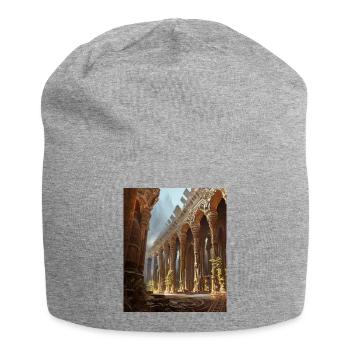 Griechische Mythology Tempel Ruinen Griechenland - Jersey-Beanie - Grau meliert - Vorne