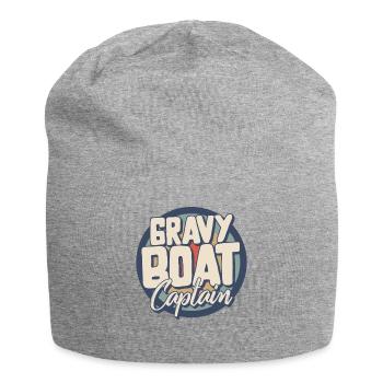 Chemise de Thanksgiving, Gravy Boat Captain Cute Tee, - Bonnet en jersey - gris chiné - Devant
