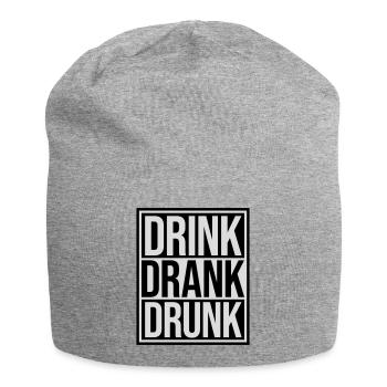 drink drank drunk Zitat - Jersey-Beanie - Grau meliert - Vorne