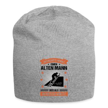 Dachdecker Alter Mann Spruch Herren Geschenk - Jersey-Beanie - Grau meliert - Vorne