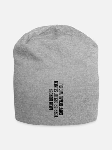 Border Terrier - Jersey-Beanie - Grau meliert