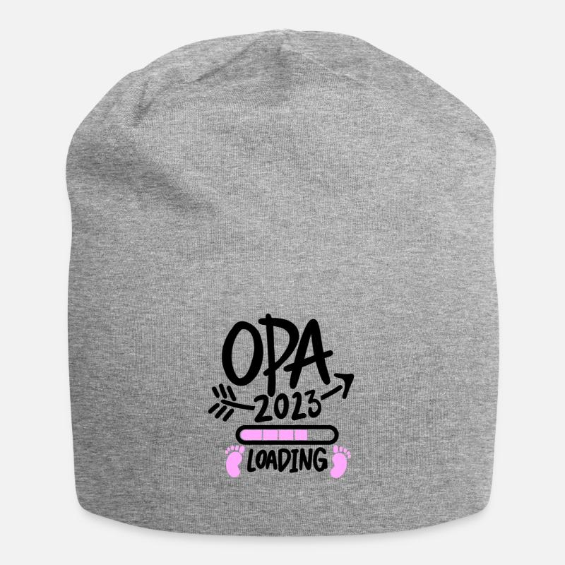 Opa loading 2023 - Opa werden - Bald Opa - Jersey-Beanie - Grau meliert