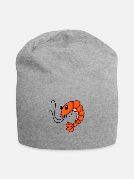Garnele Garnelen - Jersey-Beanie - Grau meliert
