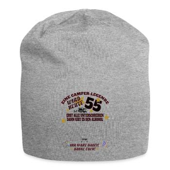 Camper Geschenkidee Camping - Jersey-Beanie - Grau meliert - Vorne