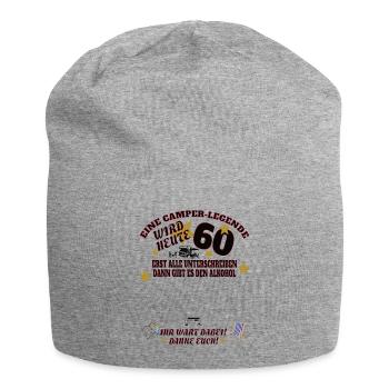 Camper Geschenkidee Camping - Jersey-Beanie - Grau meliert - Vorne
