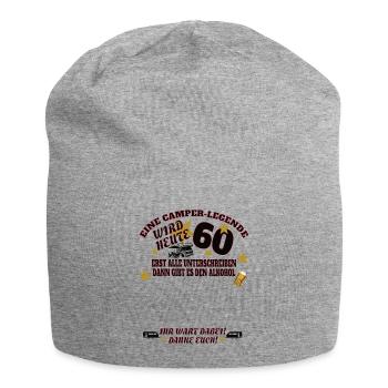 Camper Geschenkidee Camping - Jersey-Beanie - Grau meliert - Vorne