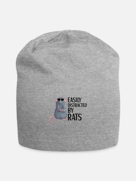 Rat Outfit Mouse Lover for Women - Jersey Beanie - heather grey