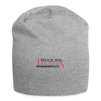 Willst Du Meine Trauzeugin Sein? - Braut Hochzeit - Jersey-Beanie - Grau meliert - Vorne