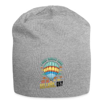 I just love hot air balloons very much - Jersey Beanie - heather grey - Front