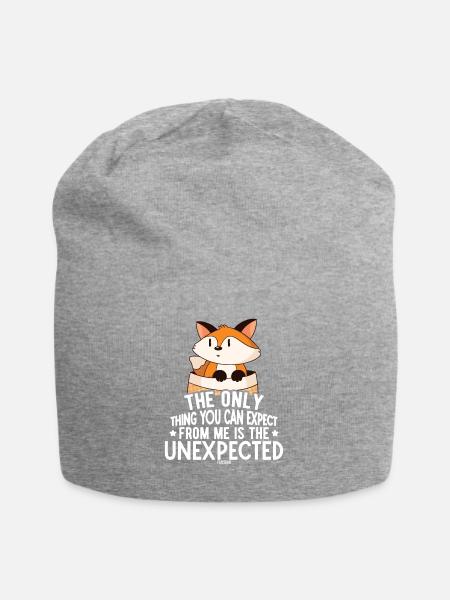 Wildhund Rotfuchs Winter Natur - Jersey-Beanie - Grau meliert