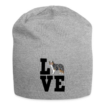 Australian Shepherd - Jersey-Beanie - Grau meliert - Vorne