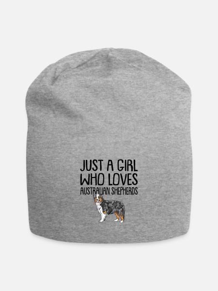 Australian Shepherd - Jersey-Beanie - Grau meliert