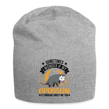Opossum Cadeau Marsupial Opossum - Bonnet en jersey - gris chiné - Devant