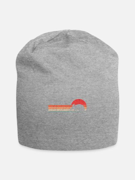 Erdferkel Retro Aardvark Vintage - Jersey-Beanie - Grau meliert