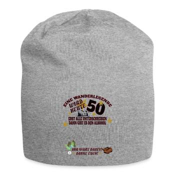 Wandern Zubehör Wanderer Motiv - Jersey-Beanie - Grau meliert - Vorne
