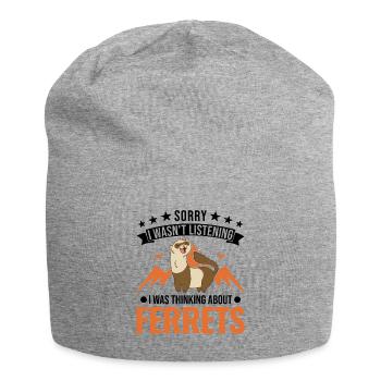 Frettchen Liebhaber Ferret Geschenk - Jersey-Beanie - Grau meliert - Vorne
