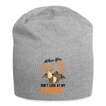 Frettchen Liebhaber Ferret Geschenk - Jersey-Beanie - Grau meliert - Vorne